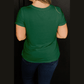 Dark Green Faux Patchwork Mallard Duck Plus Size Graphic Tee
