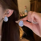 Blue Polka Dot Stud Earrings