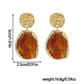 Irregular Resin Drop Earrings - 2 Colors