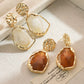 Irregular Resin Drop Earrings - 2 Colors