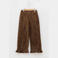 Ebby Brown Leopard Print Ruffled Hem Shift Jeans