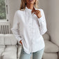 DESTASH Eden White Textured Ruffled Front Blouse