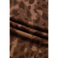 Electra Brown Contrast Striped Accent Leopard Short Set