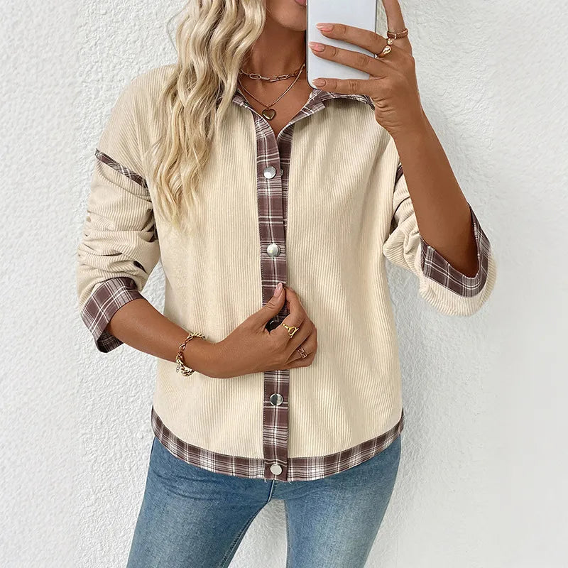 Elisha Plaid Hem Button Up Shacket