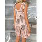 Eliza Pink Tie Shoulder Overalls with Pockets