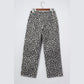 Elsa Black Leopard Print Barrel Jeans