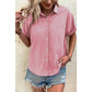 Emilee Pink Dotted Print Cuffed Short Sleeve Shirt