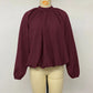 Emily Burgundy Gathered Neckline Blouse