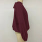 Emily Burgundy Gathered Neckline Blouse