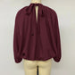 Emily Burgundy Gathered Neckline Blouse