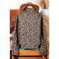 Emma Jane Dark Khaki Leopard Print Corduroy Irregular Hem Buttoned Jacket