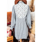 REDUCED!!!  Erma Nell Black Stripe Floral Patchwork Tied V Neck Shift Long Sleeve Mini Dress  REDUCED!!!