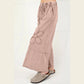 Erina Buckskin Flower Patch Mineral Washed Terry Knit Cropped Wide Leg Pants