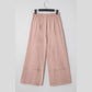 Erina Buckskin Flower Patch Mineral Washed Terry Knit Cropped Wide Leg Pants