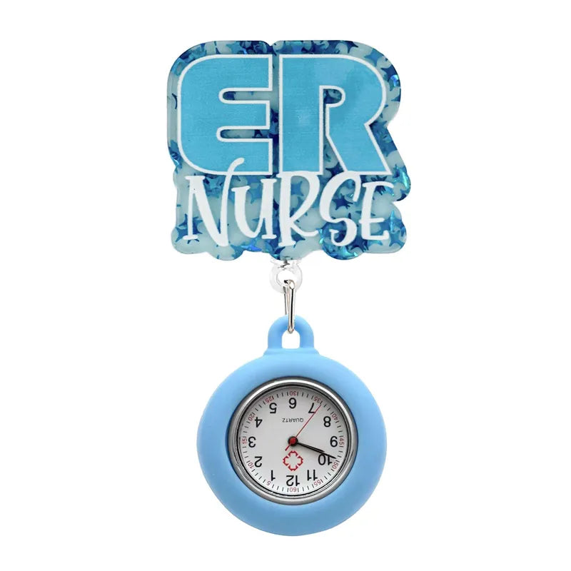 Nurse Pocket Watch Badge Reel - 4 Colors