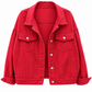 Esmae Red Denim Button Up Jacket