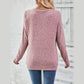Evette Pink Faux Side Button Long Sleeve Shirt