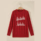 Fiery Red Falala Cable Knit Christmas Dropped Shoulder Pullover Sweater