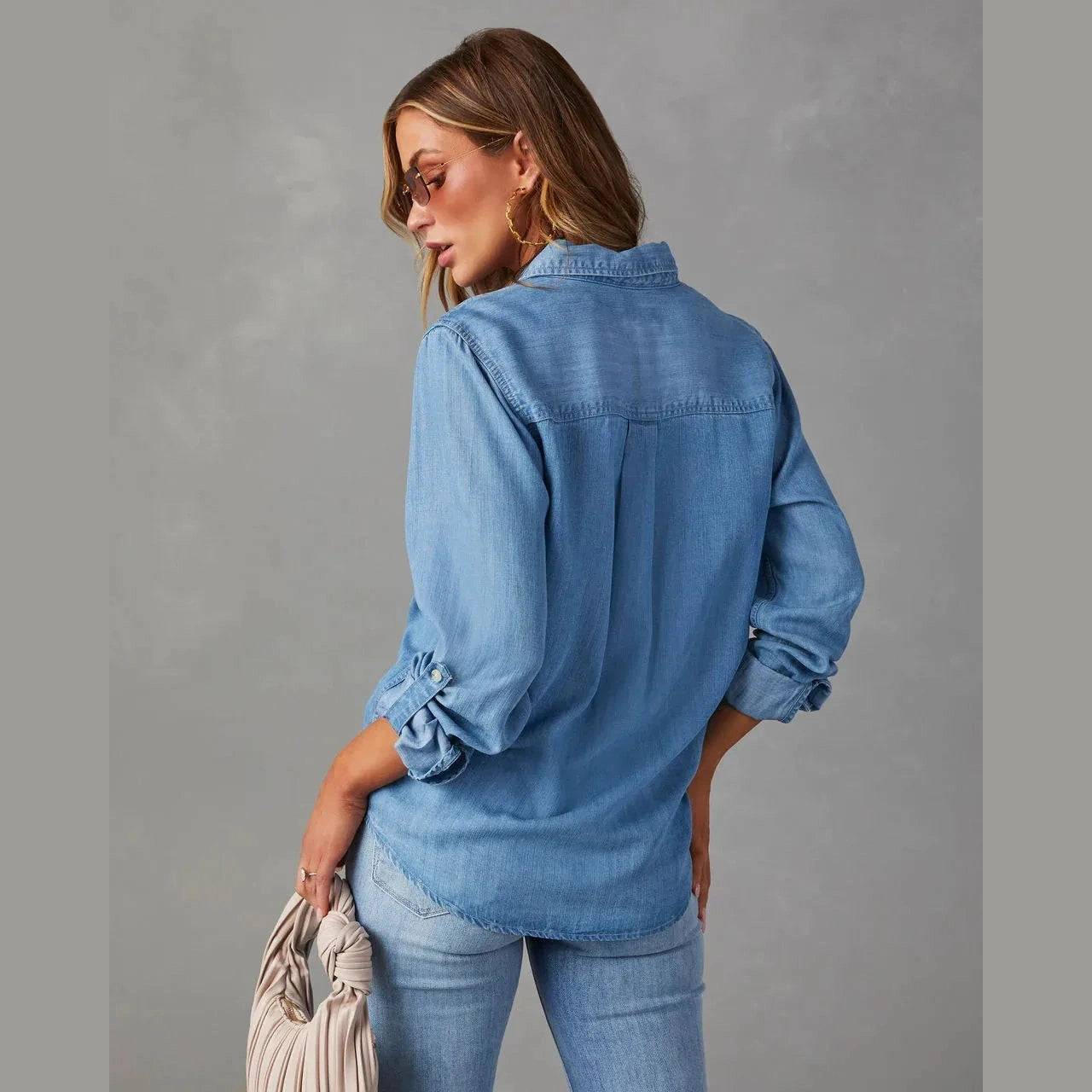 Fia Loose Button Up Denim Shirt