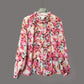 Emme Floral Ruffle Front Long Sleeve Blouse