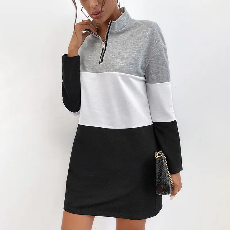 Florence Varsity Vibe Zip Collar Dress