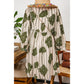 RTS Moraga Guacamole Green Floral Striped Print Contrast Piping Puff Sleeve Dress