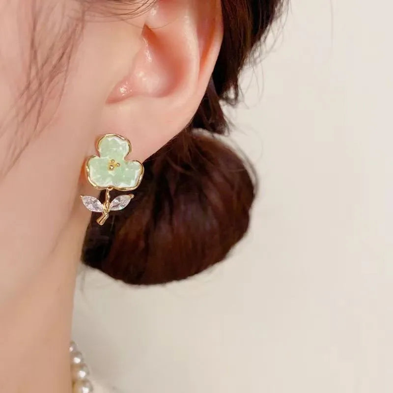 Flower Stud Earrings - 2 Colors