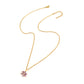 Crystal Inlay Flower Pendant Necklace  - 4 Colors