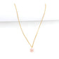 Crystal Inlay Flower Pendant Necklace  - 4 Colors