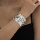 Silver Bloom Cuff Bracelet