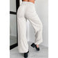 Florita Light Grey Cross-Waist Wide Leg Lounge Pants