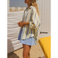 Gracelyn Golden Tide Stripe Button‑Up Blouse