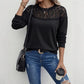 Georgina Black Lace Panel Top