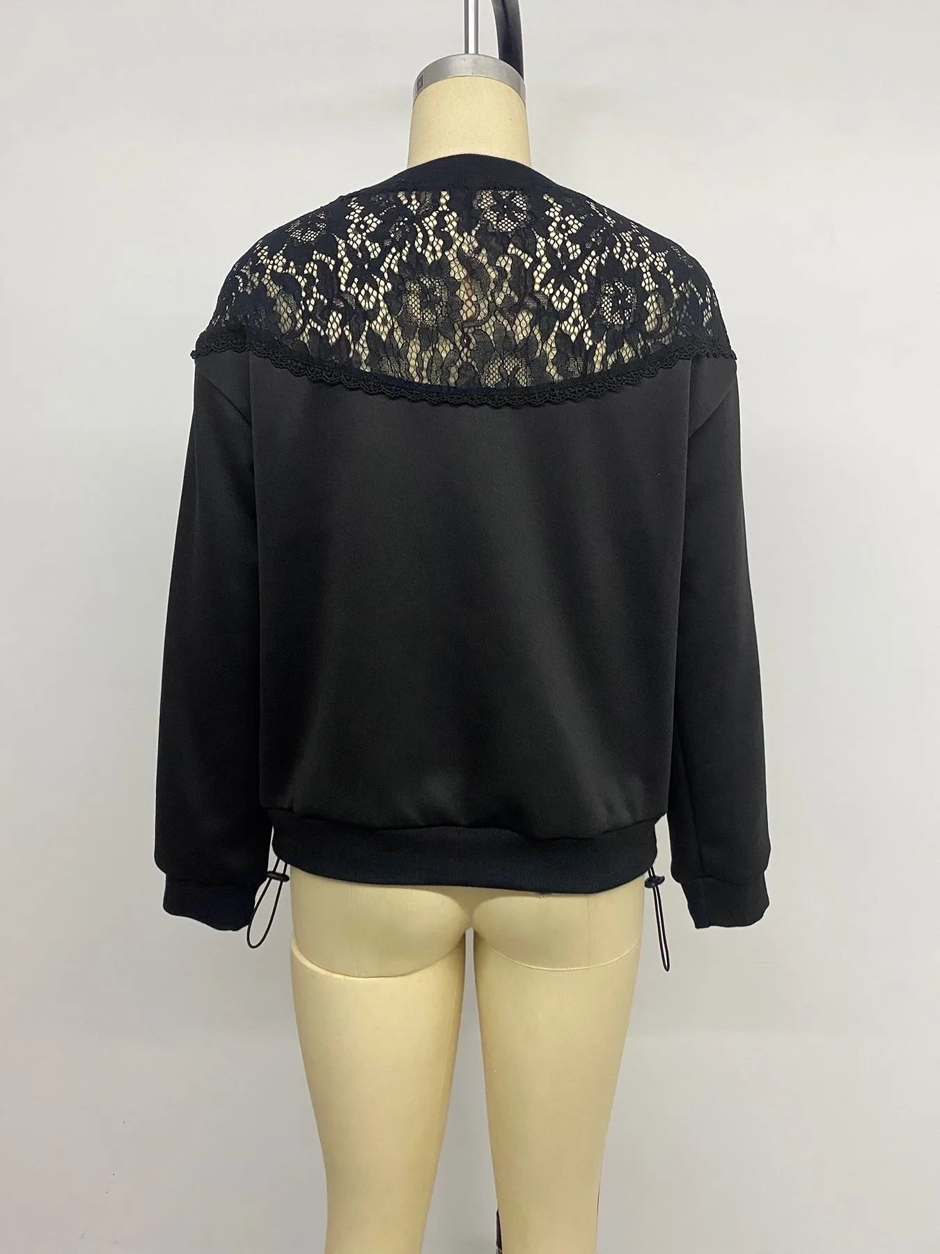 Georgina Black Lace Panel Top
