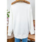 White/Red Tinsel Game Day Drop Shoulder Graphic Sweatshirt