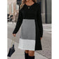 Genna Colorblock Sweatshirt Mini Dress