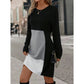 Genna Colorblock Sweatshirt Mini Dress