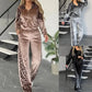 Gertie Leopard Print Two Piece Zipped Lounge Set - 3 Colors