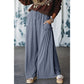 Gertrude Frilled Detail Wide Leg Drawstring Elastic Waistband Pants