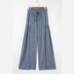 Gertrude Frilled Detail Wide Leg Drawstring Elastic Waistband Pants