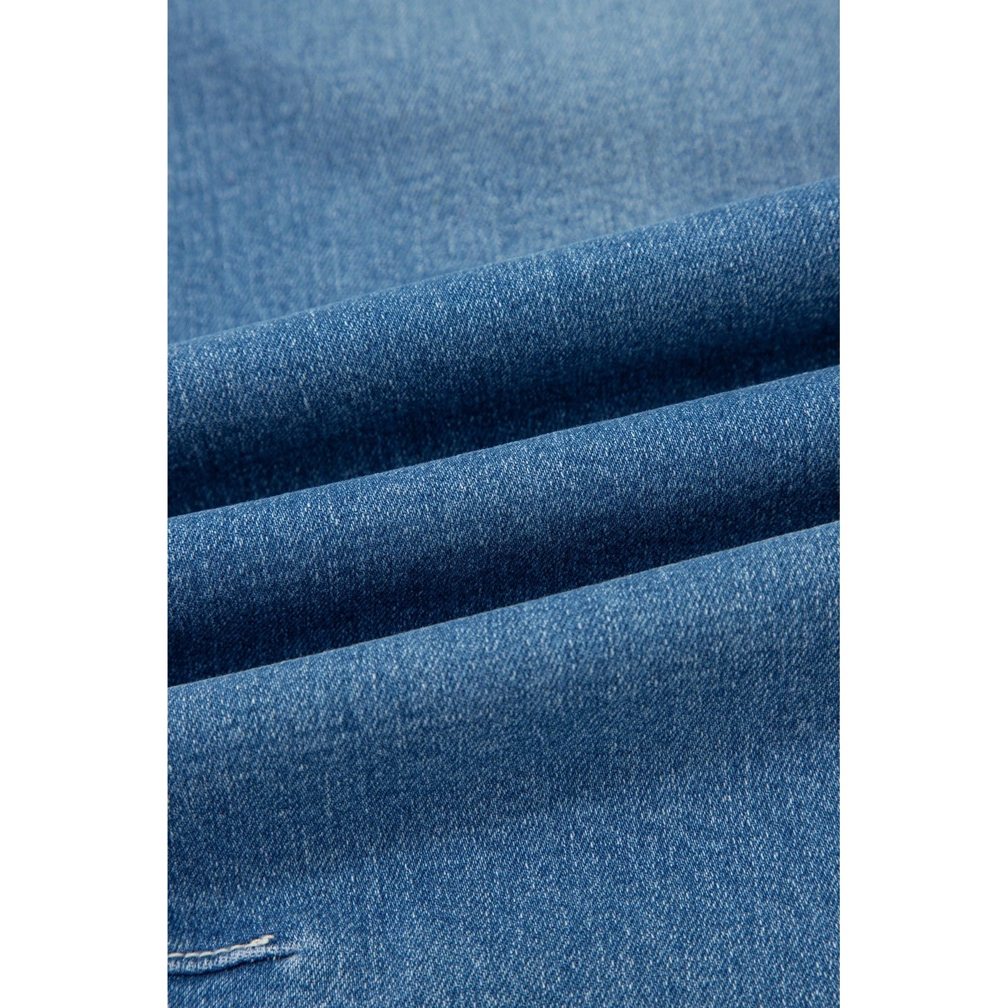 Gidgett Sky Blue Medium Wash Cuffed Barrel Jeans