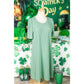 Gina Mint Green Corded Knit Crew Neck Puff Sleeve Shift Mini Dress