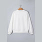 White Embroidered Gingerbread Cozy Christmas Long Sleeve Round Neck Pullover Sweatshirt