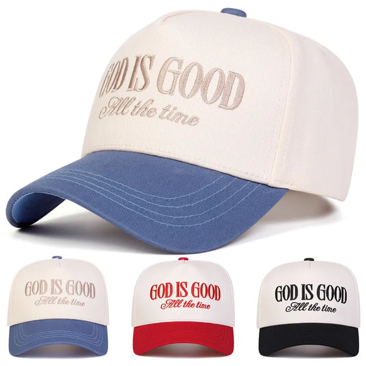 God is Good Embordered Baseball Cap - 3 Colors