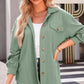 Marceline Textured Button Up Long Sleeve Shacket - 4 Colors