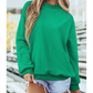 Alessia Bright Green Oversize Drop Shoulder Reversible Mock Neck Sweatshirt