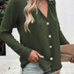 Eleanora Lapel Button Up Long Sleeve Blouse - 6 Colors