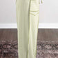 Chantel Green Plaid Contrast Trim Drawstring Elastic Waist Shift Pants