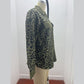 Carolie Green Leopard Button Long Sleeve Jacket