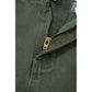 Catlee Green 2-Button High Waist Flared Bottom Jeans